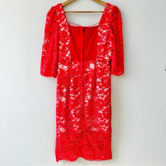 Arrogant Cat London Red Crochet Lace Bodycon Dress, Size 10, Excellent Condition - Picture 11 of 12